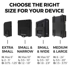 HumanCentric Cable Box and Modem Mount side view saves space behind your TV
