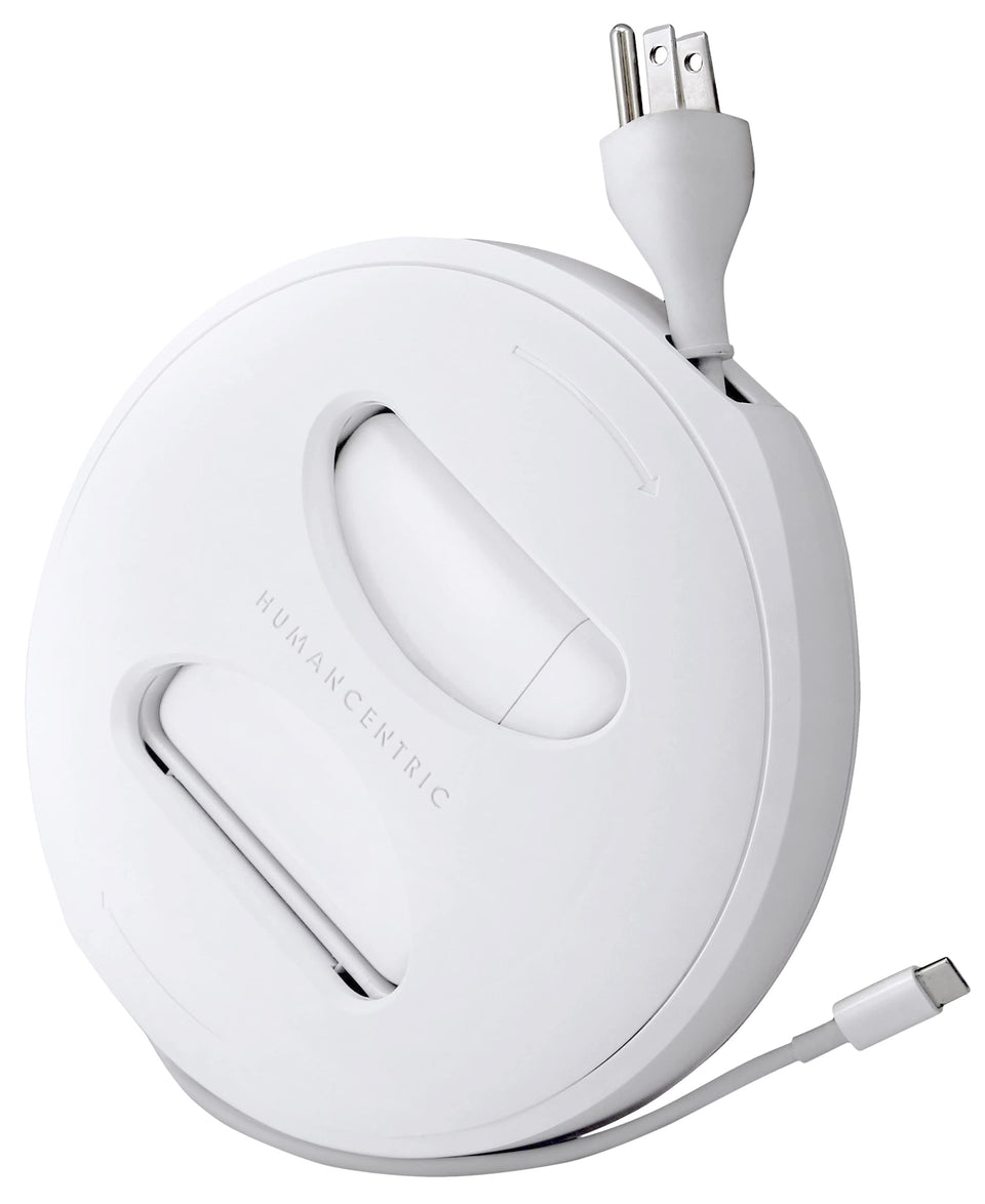 HumanCentric front view of Medium winder protects charger and saves space