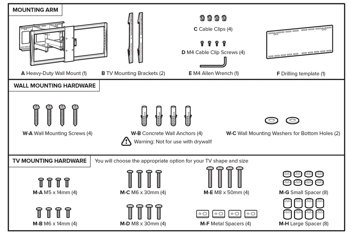 HumanCentric heavy-duty wall mount installs on wood studs or concrete walls