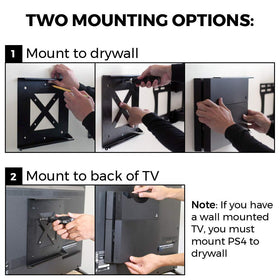 HumanCentric PS4 Fat wall mount includes hardware for easy installation.
