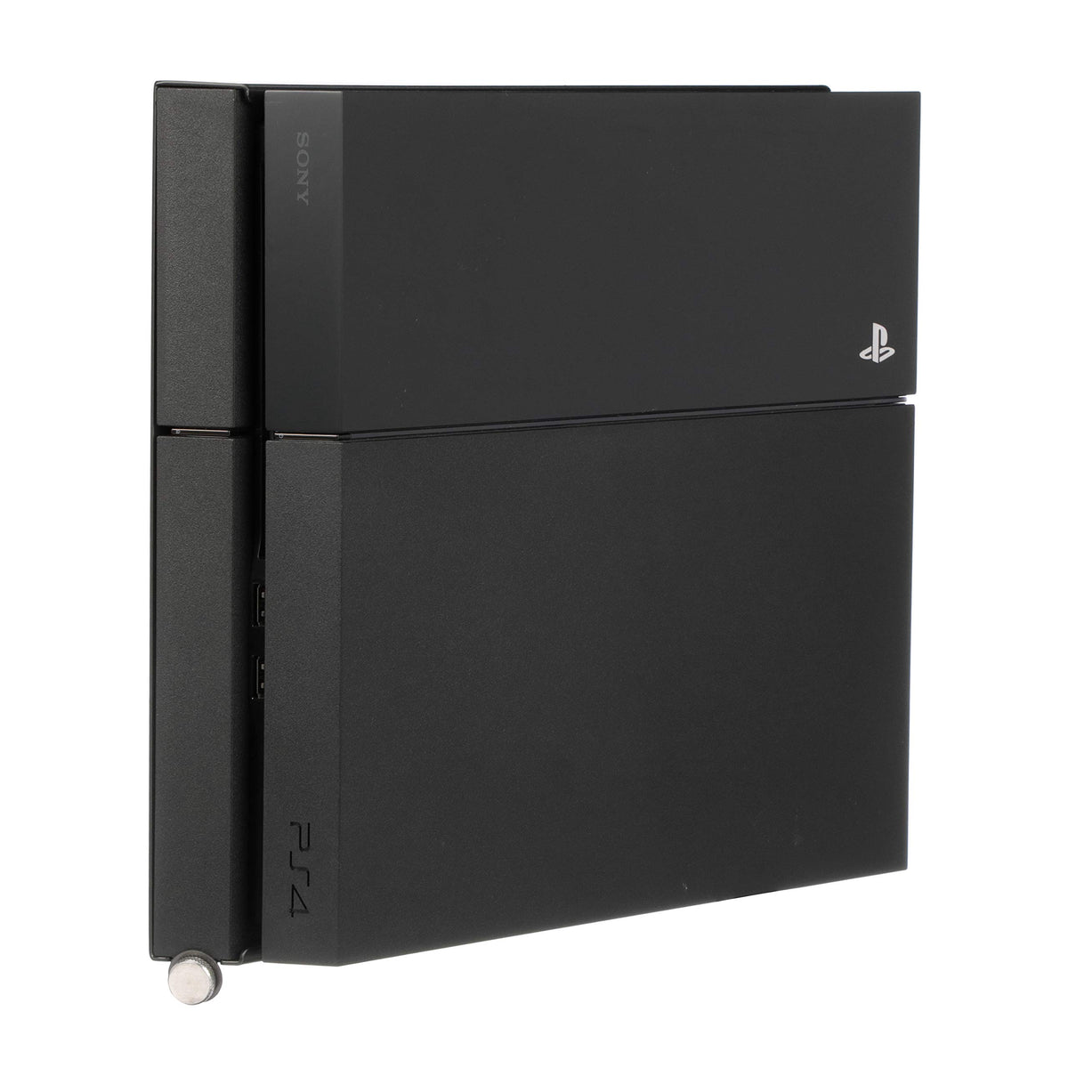 HumanCentric PS4 Fat wall mount installed on wall for secure setup and tidy cables.