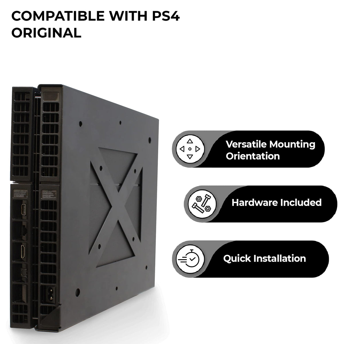 HumanCentric PS4 Fat steel construction with powder coat resists rust and chips.
