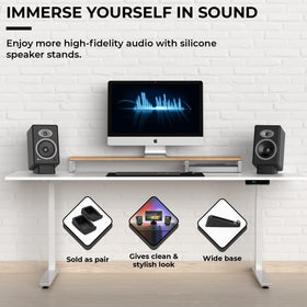 HumanCentric silicone desktop stands blend with any desk while reducing vibration