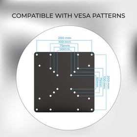 HumanCentric hardware kit for VESA plate includes screws, nuts, and spacers for secure mounting