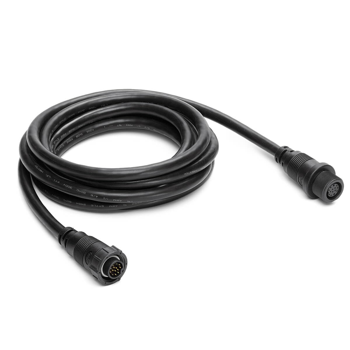 Humminbird 720106-1 extension cable enables flexible mounting for APEX and SOLIX transducers.
