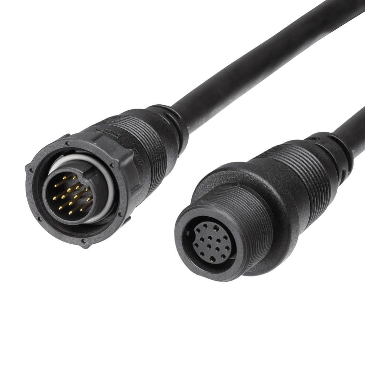 Humminbird transducer extension supports MEGA Imaging on Minn Kota systems with waterproof connectors.