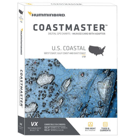 Humminbird CoastMaster preset views switch between fishing and nautical charts easily.