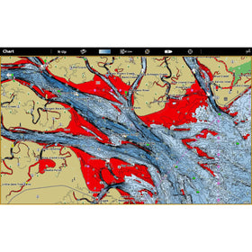 Humminbird CoastMaster synced water levels reflect current conditions at spots.
