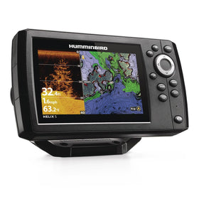 Humminbird Helix 5 G3 down imaging reveals structure beneath the boat