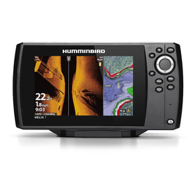 Humminbird Helix 7 G4 MEGA Down Imaging reveals bottom detail beneath the boat.
