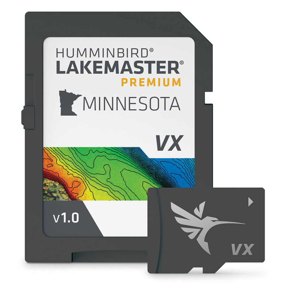 Humminbird LakeMaster Minnesota map 2D shaded relief for clear bottom visualization