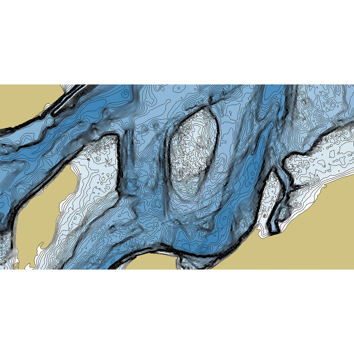Humminbird LakeMaster Ontario V1 depth highlight visualizing productive water