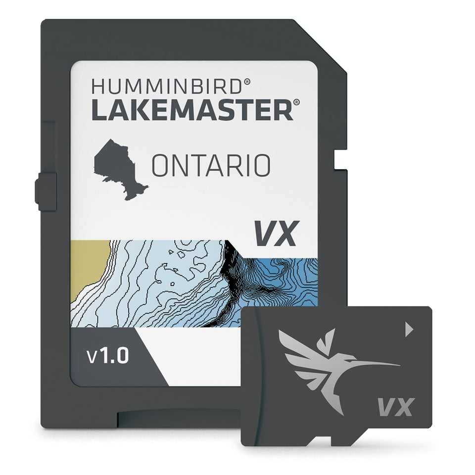 Humminbird LakeMaster Ontario V1 map overview with precise lake contours for navigation
