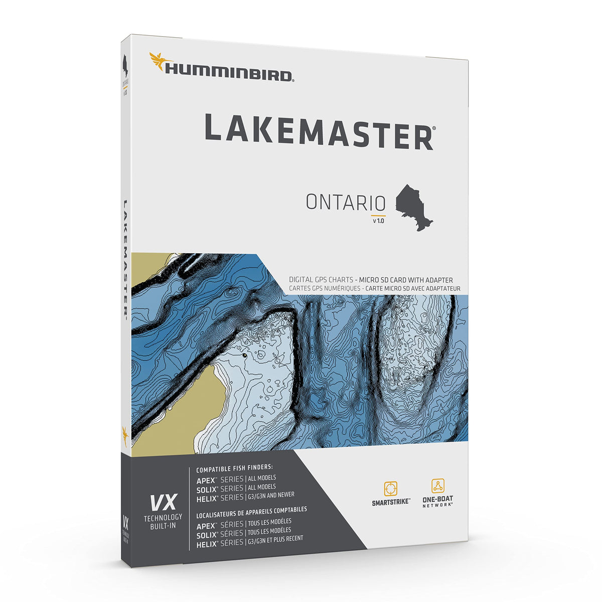 Humminbird LakeMaster Ontario V1 with SmartStrike highlights likely-biting zones
