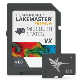 Humminbird LakeMaster Premium Mid-South map with 2D shaded relief for clearer bottom detail