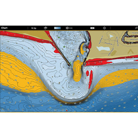 Humminbird LakeMaster Quebec map with VX technology offers customizable palettes for clear contrasts.
