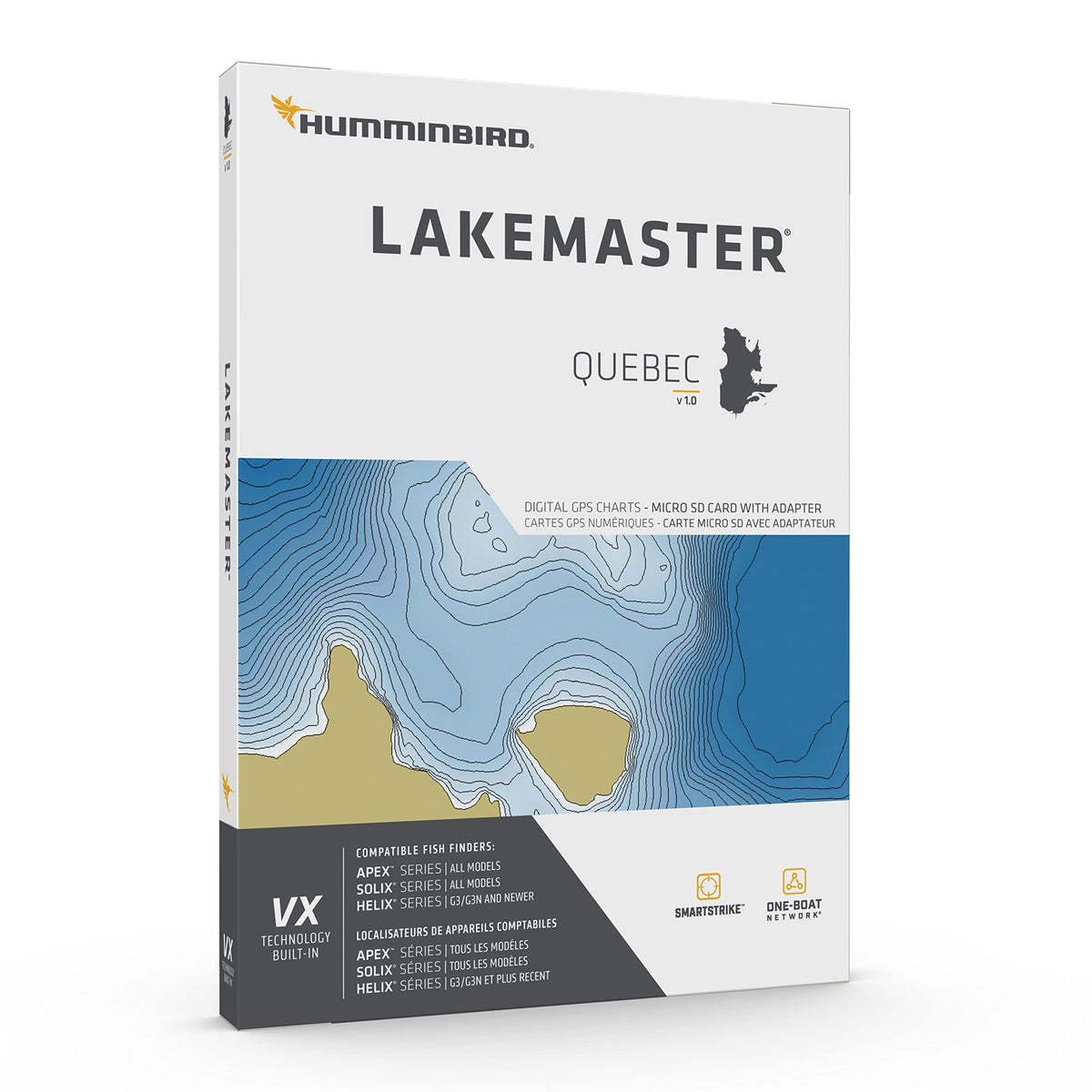 Humminbird LakeMaster Quebec V1 SmartStrike highlights fish-rich zones for efficient scouting