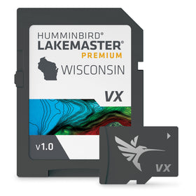 Humminbird LakeMaster Wisconsin map UI aids navigation and helps identify productive fishing spots