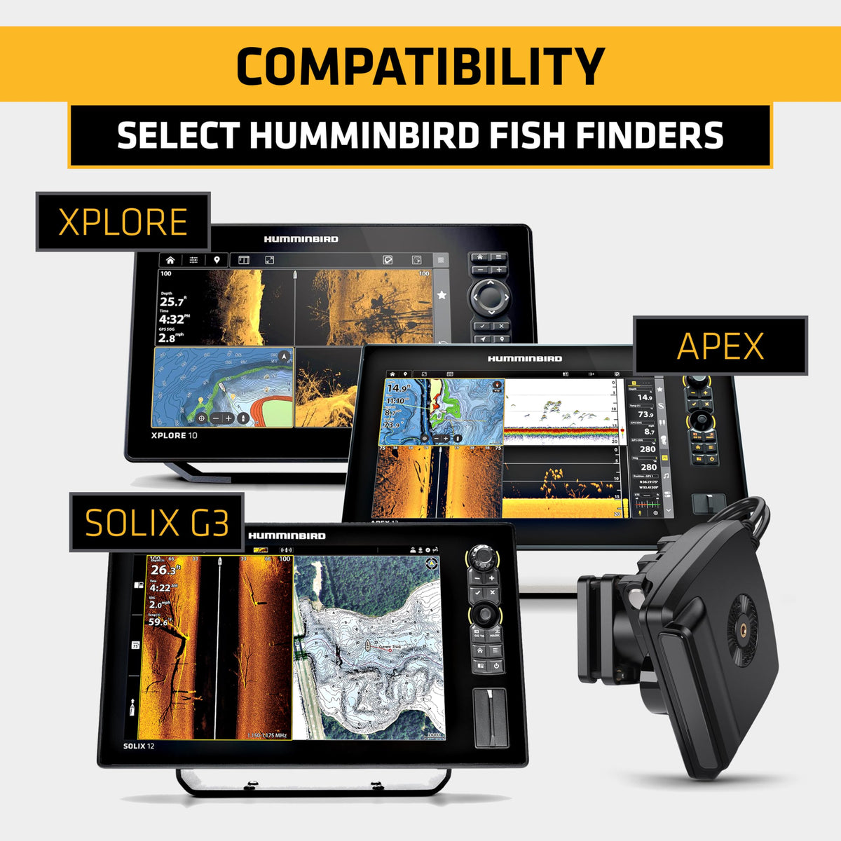Humminbird MEGA Live 2 ethernet cable enables seamless integration with compatible Humminbird displays.