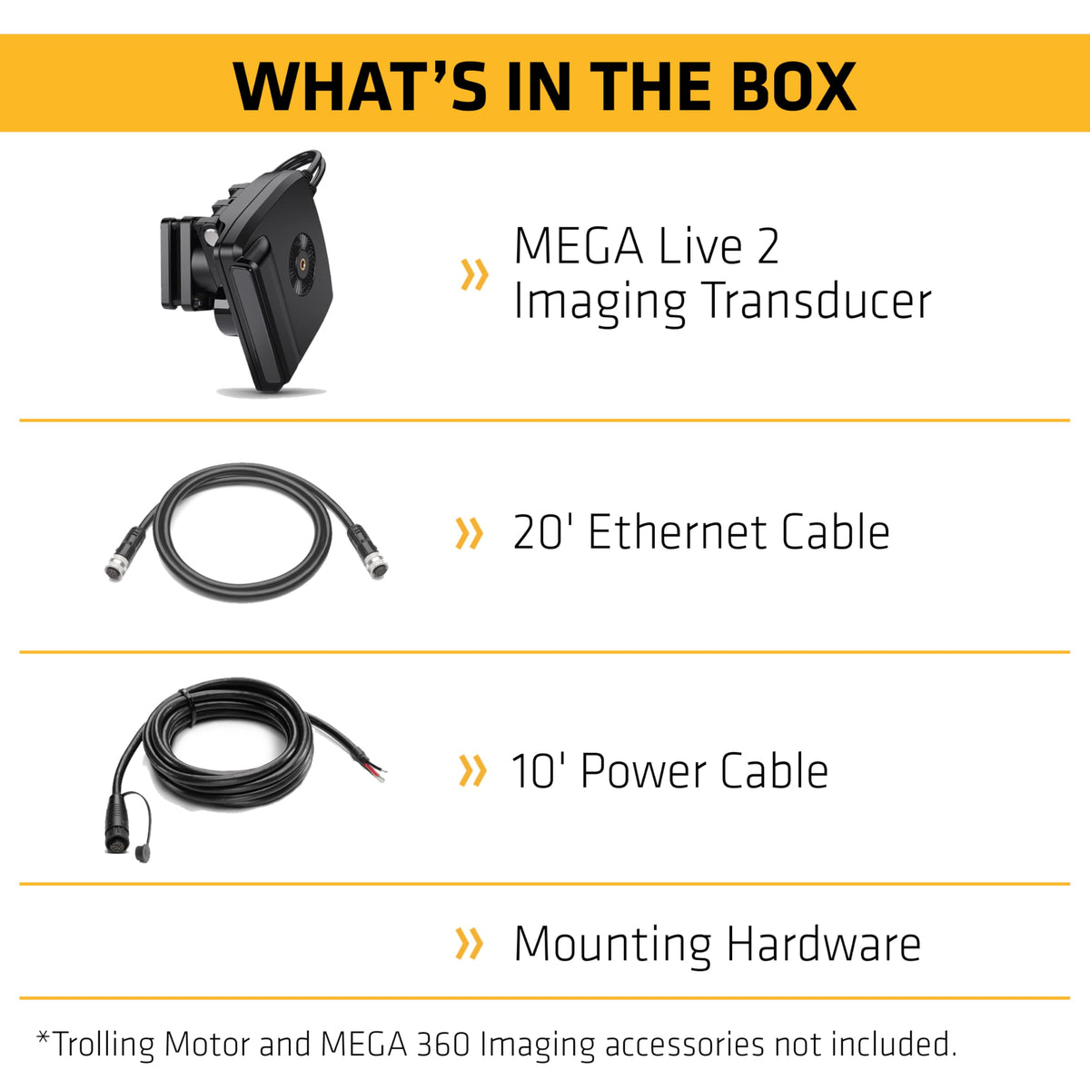 Humminbird MEGA Live 2 mounting bracket simplifies installing the transducer on a trolling motor shaft.