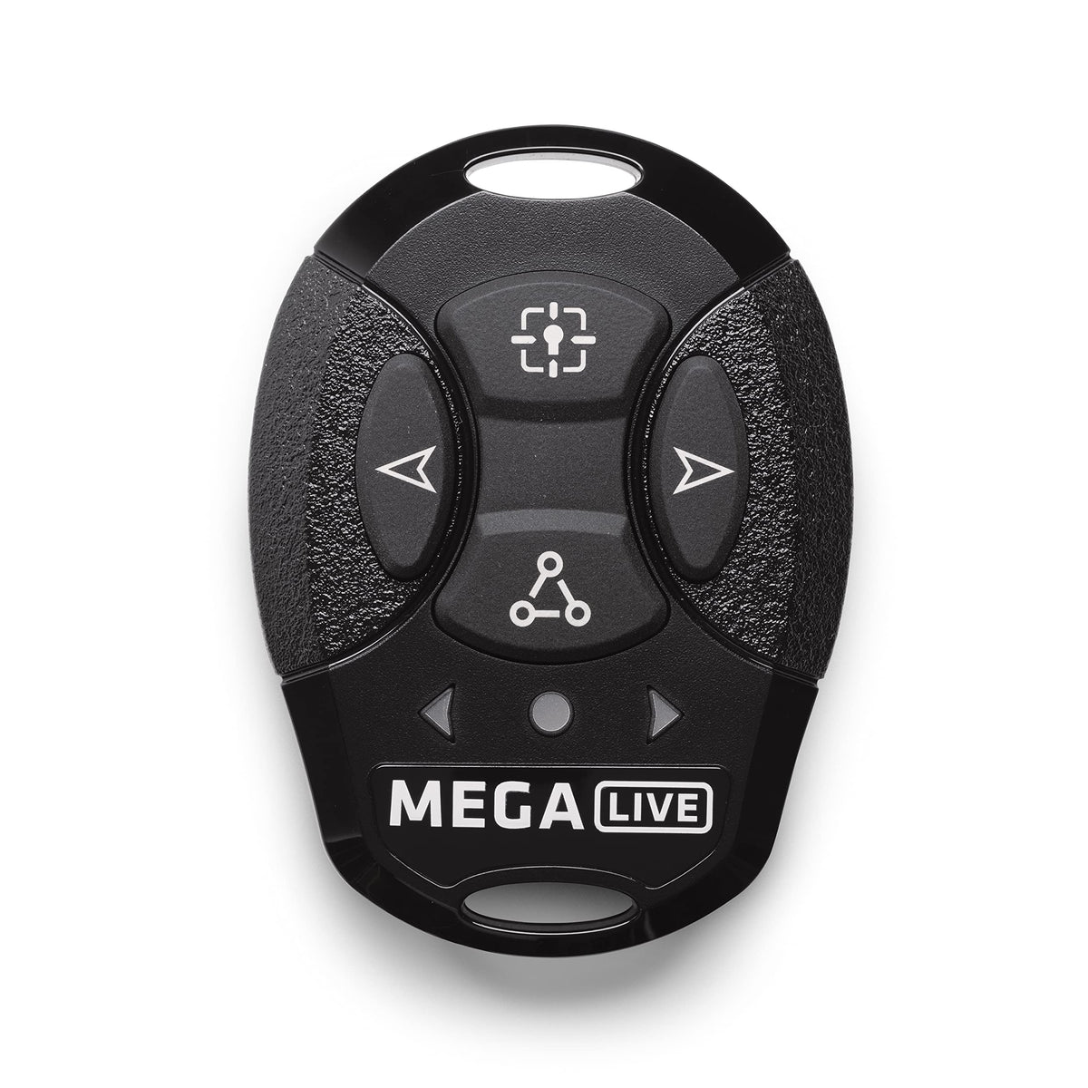 Humminbird MEGA Live TargetLock remote handheld control for precise on-board transducer adjustments.
