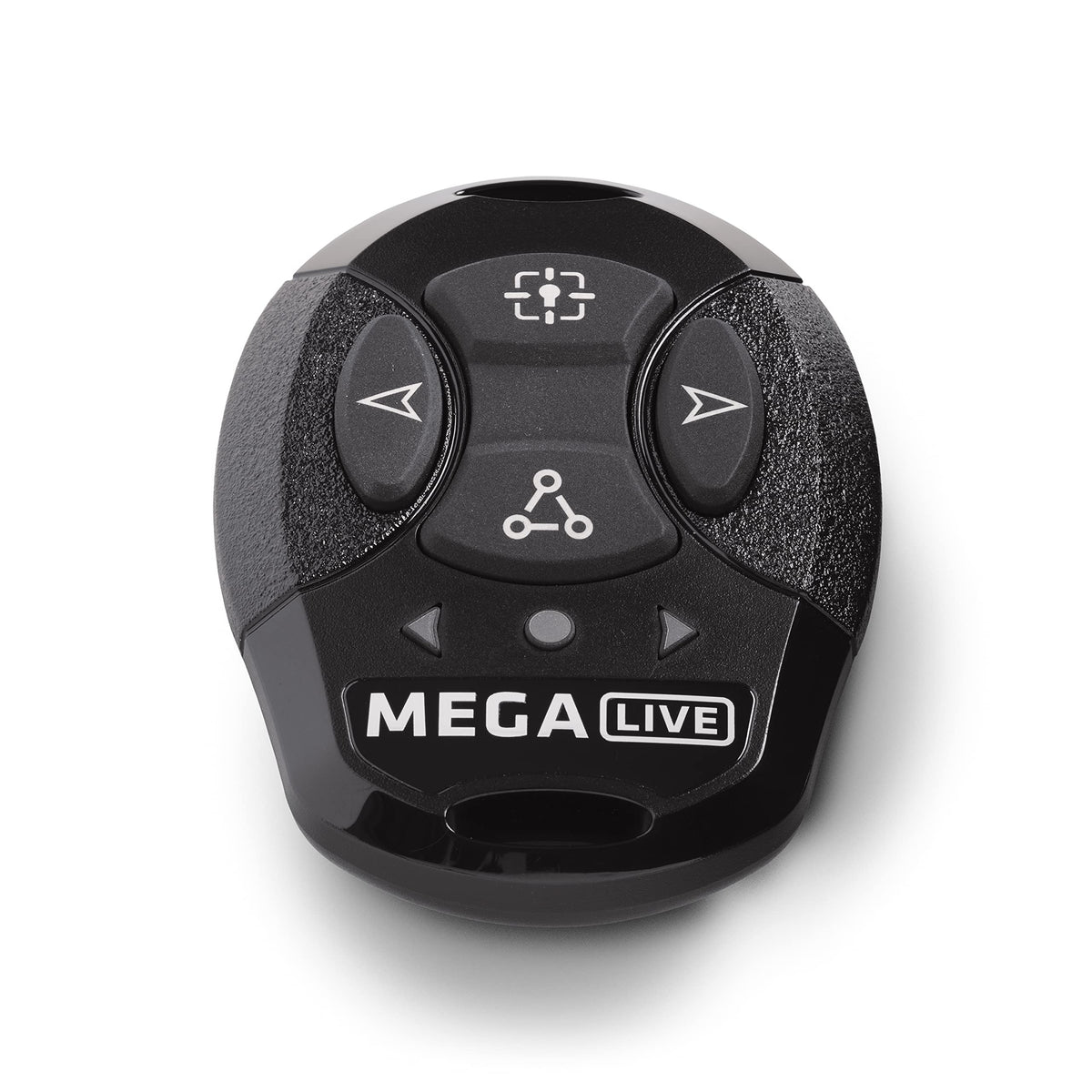 Humminbird MEGA Live TargetLock remote with lanyard for quick on-boat access.
