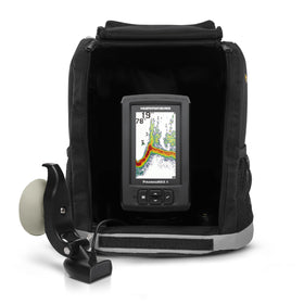 Humminbird PiranhaMAX 4 display clearly shows colors and depth for quick reading