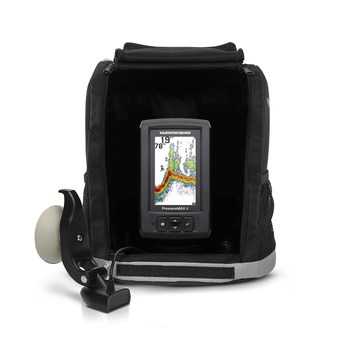 Humminbird PiranhaMAX 4 dual-beam sonar provides detail and coverage for fish and structure