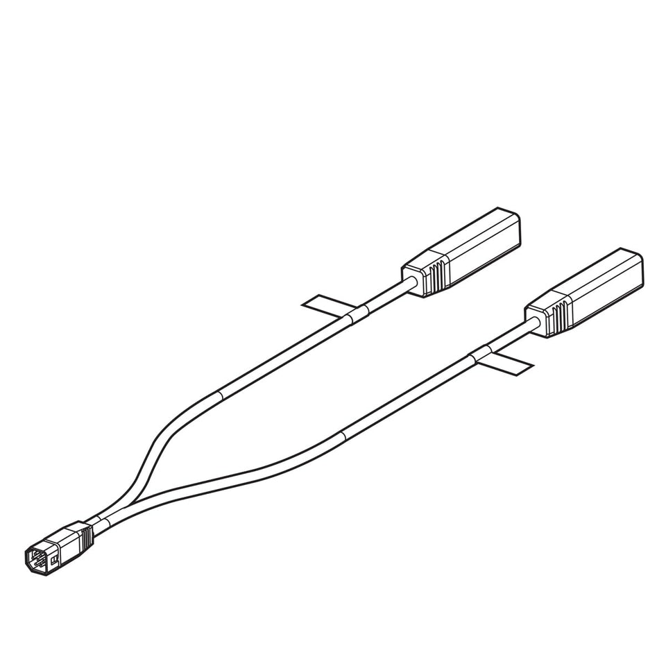 Humminbird splitter cable enables Side Imaging and 2D sonar for flexible fishing setups.