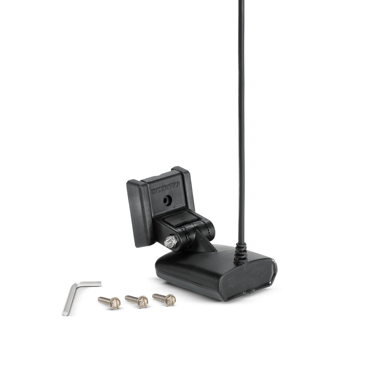 Humminbird transom temperature transducer enables dual spectrum CHIRP target separation.