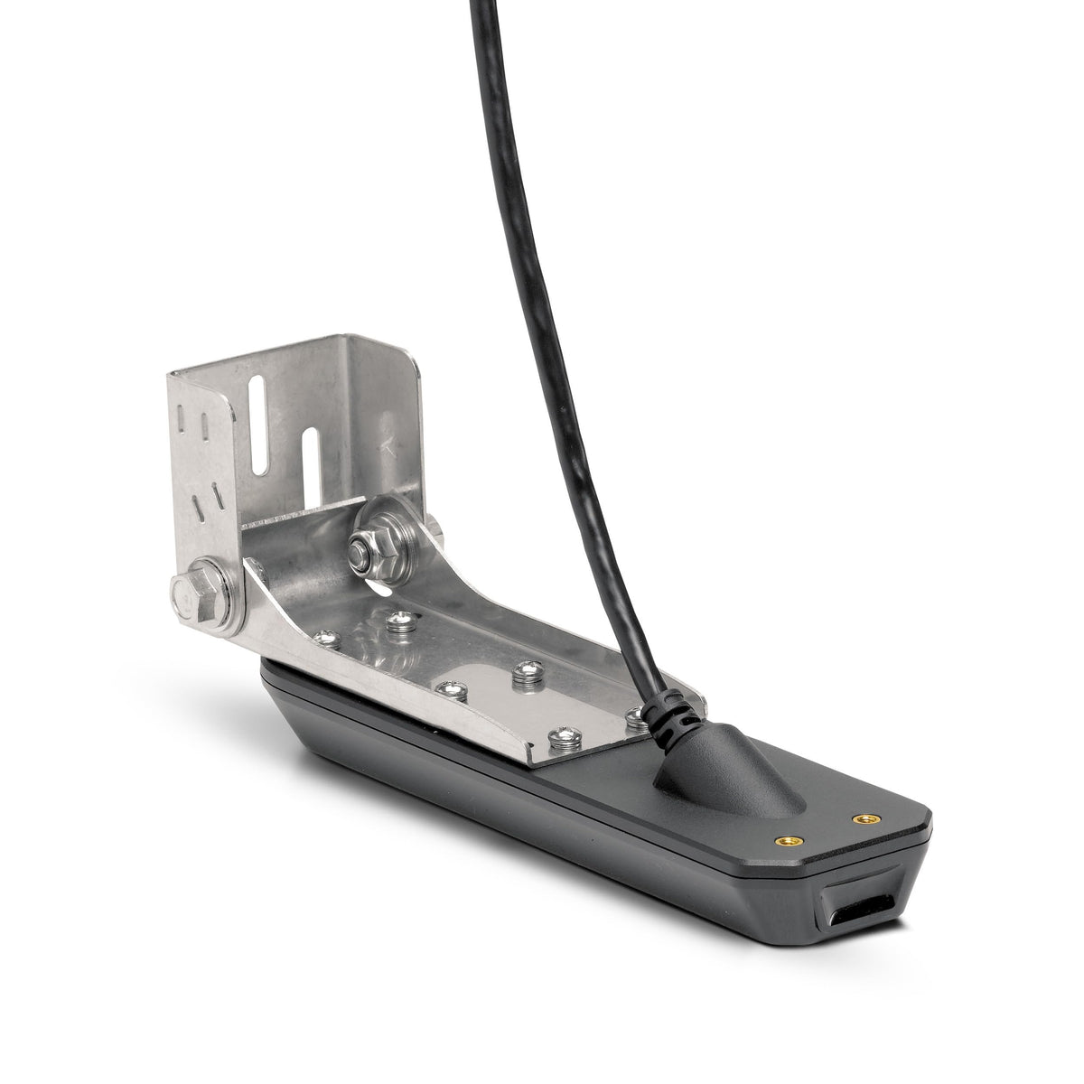 Humminbird transom transducer with MEGA Side Imaging+ for wide side-scanning detail