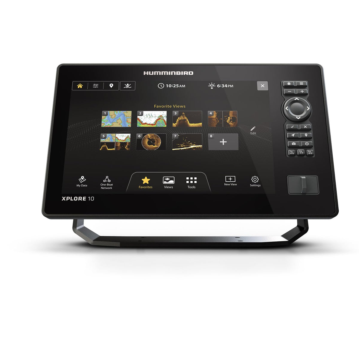 Humminbird XPLORE 10 side imaging highlights structure and fish targets in real time.