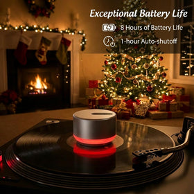 Auto-off mode saves power after enjoying a session.