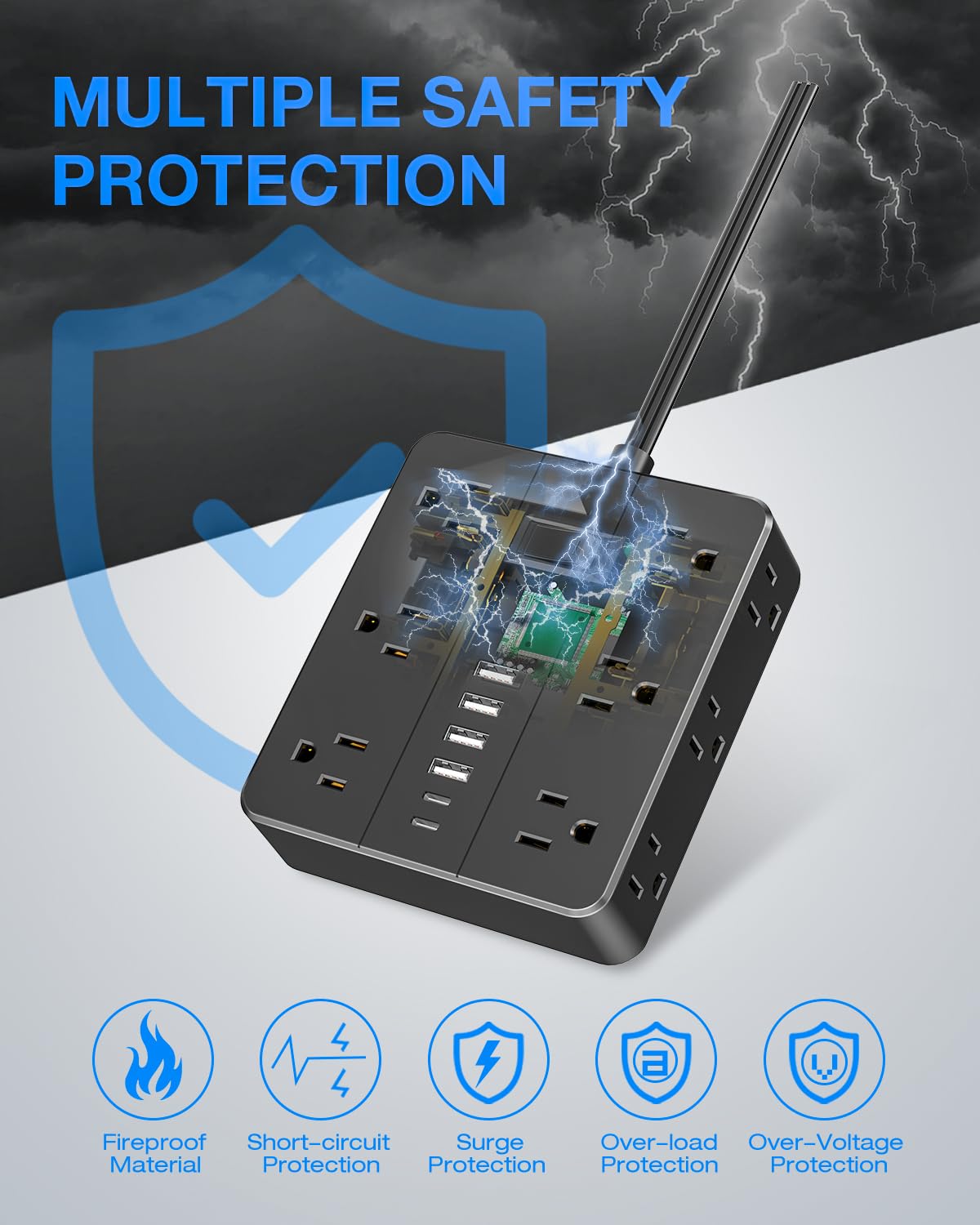 HUNIAN safety features guard devices from overload during busy workdays