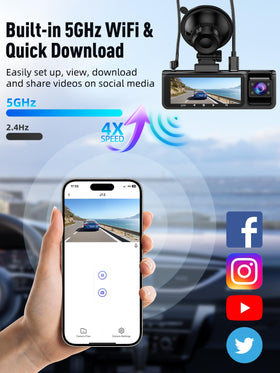 Huntermax rear dash cam 1080p for rear road coverage