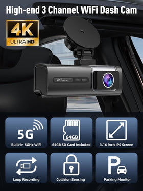 Huntermax interior 1080p dash cam records cabin activity with clarity.