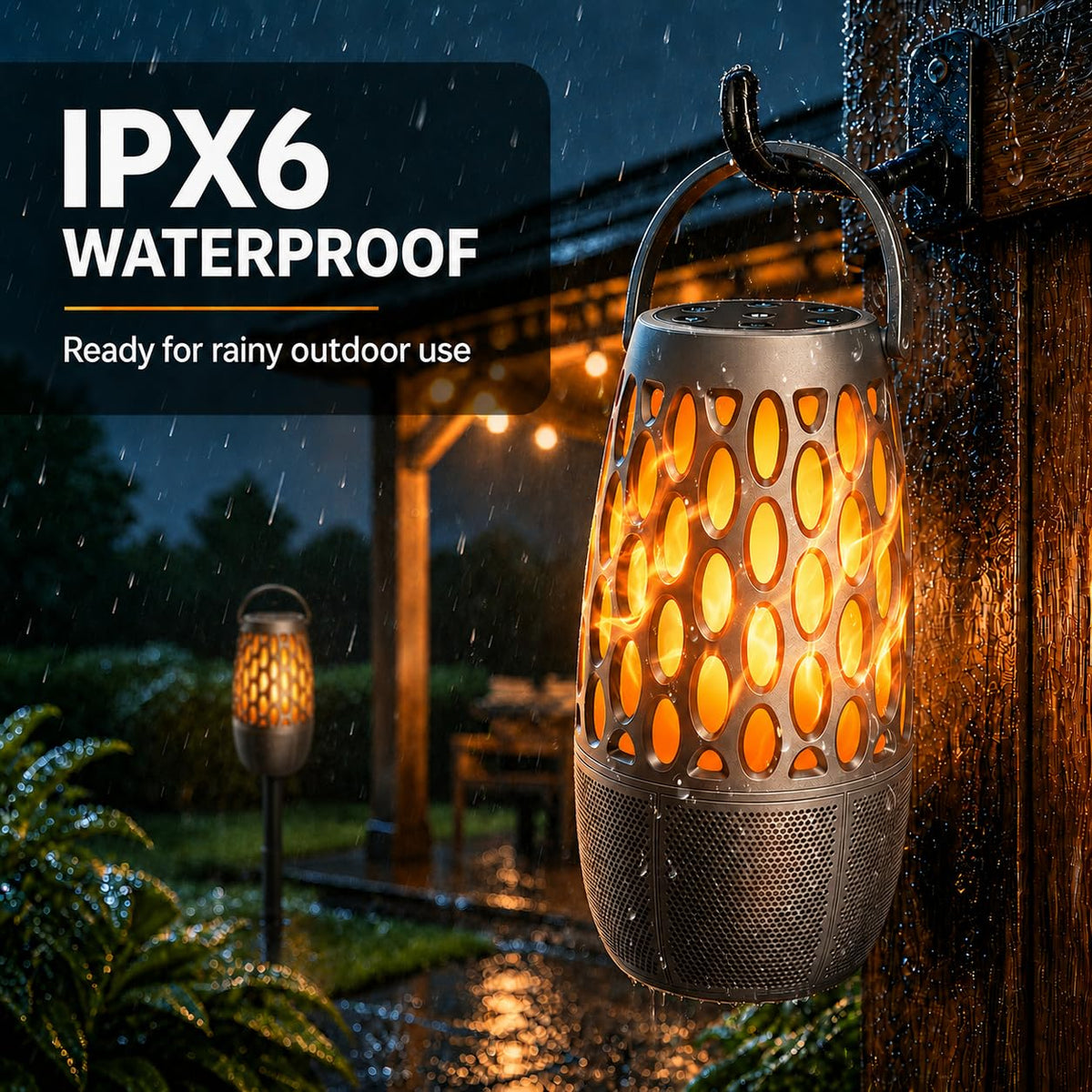 HUOLEME IPX6 waterproof design withstands splashes during poolside fun.