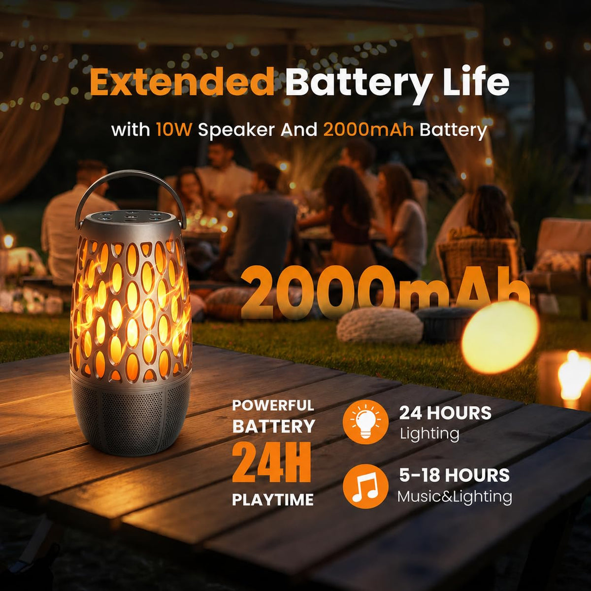 HUOLEME LED night light adds subtle illumination for evening activities.
