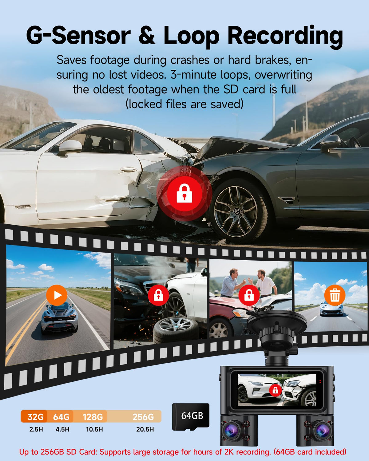 HUPEJOS 360 app view enables quick access to recordings on phone