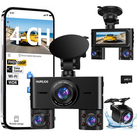 HUPEJOS 360 front view dash cam captures daytime details for safety