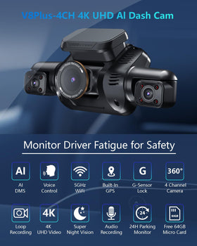 HUPEJOS left-side dash cam lens recording side streets clearly.