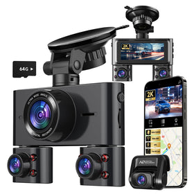 HUPEJOS dash cam 360° front view captures wide road details for safer driving.