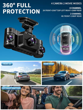 HUPEJOS V50-4CH 360 degree coverage frame for seamless playback