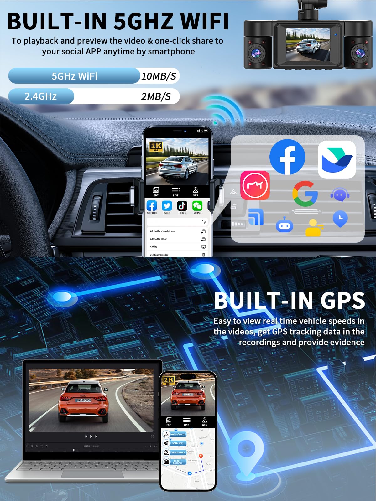 HUPEJOS V50-4CH 64GB card included for immediate use