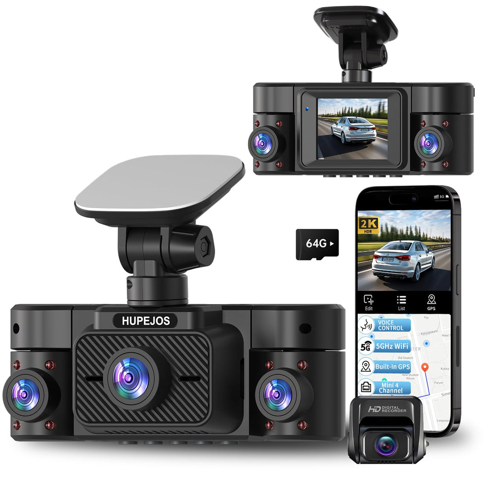 HUPEJOS V50-4CH front camera captures sharp daytime footage
