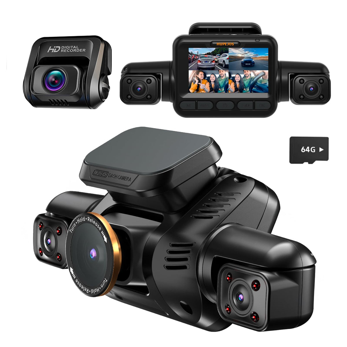 HUPEJOS V8 MAX front 4K dash cam delivers sharp daytime footage for safer driving
