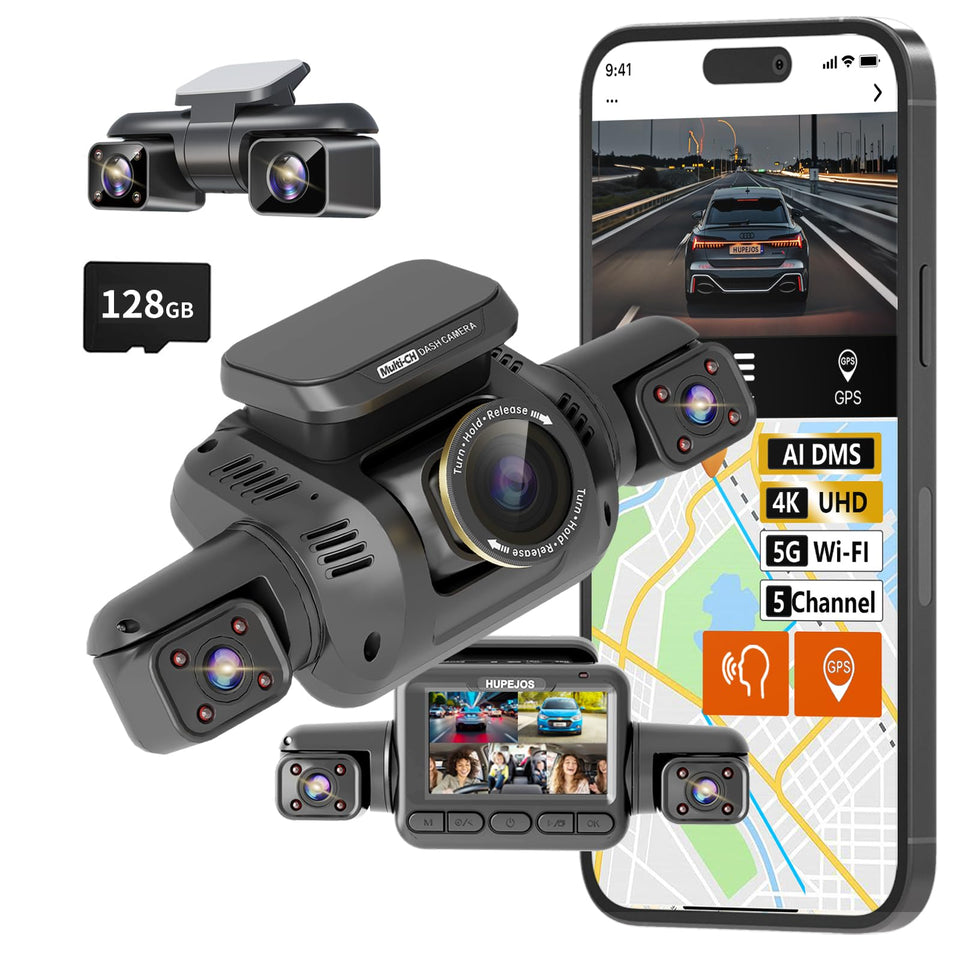 HUPEJOS V8 Ultra 360° view front angle for complete road coverage