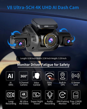 HUPEJOS V8 Ultra AI DMS monitors driver behavior for safer trips