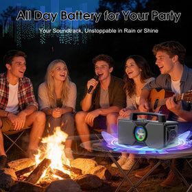Hupoaf all-day battery keeps music playing from sunrise to sunset.