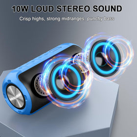 Hupoaf Bluetooth Speaker light show synchronized to the beat for ambience